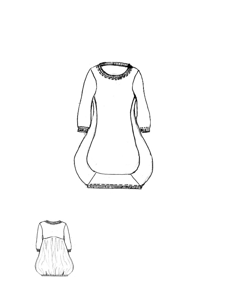 Rundholz Black Label - Hüftlange lyocell jersey tunika - 1253261904