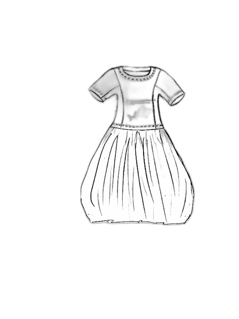 Rundholz Black Label - Ausgestelltes french terry kleid mit platziertem druck - 1253290907