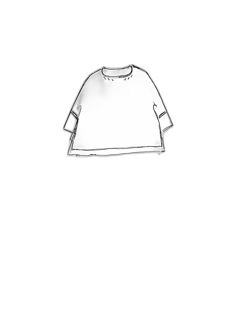 Rundholz Black Label - Hüftlanger high twist baumwoll pullover - 1253380702