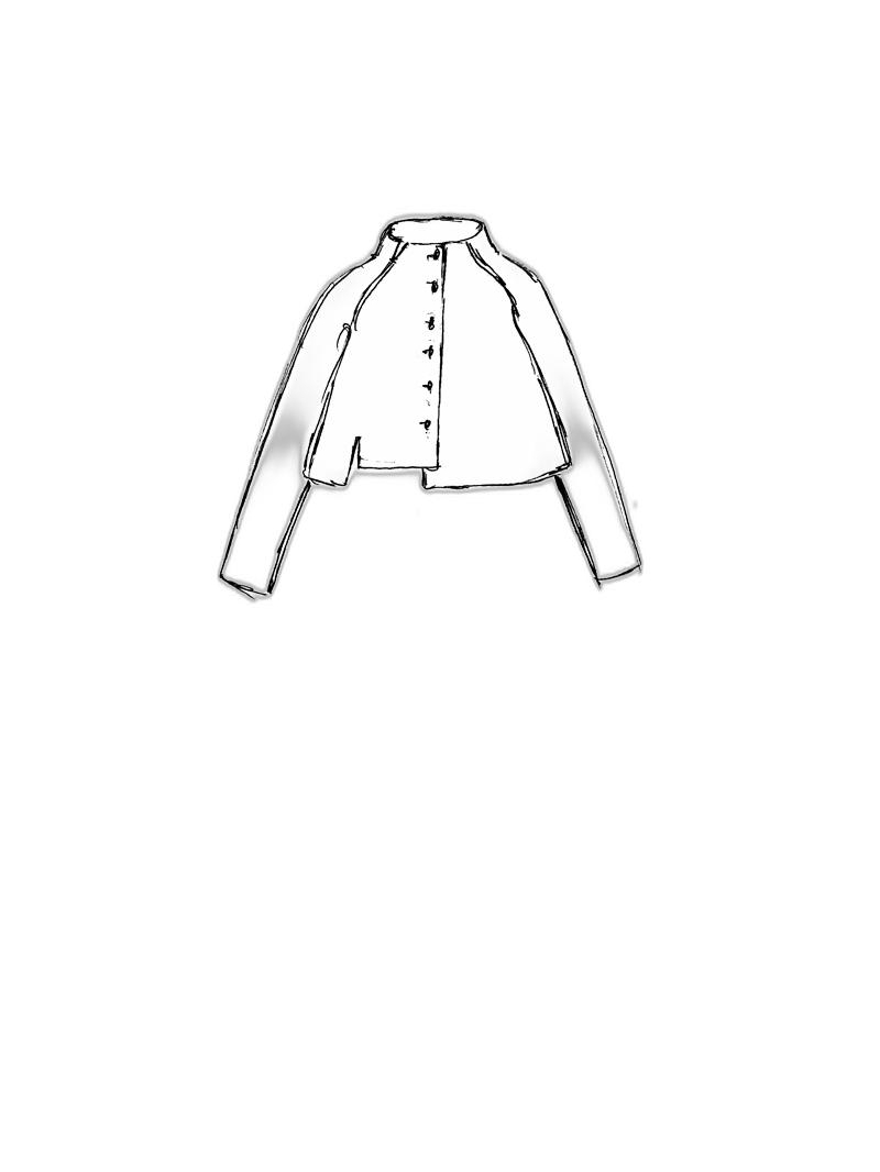 Rundholz Black Label - Cropped high twist baumwoll strickjacke - 1253387104