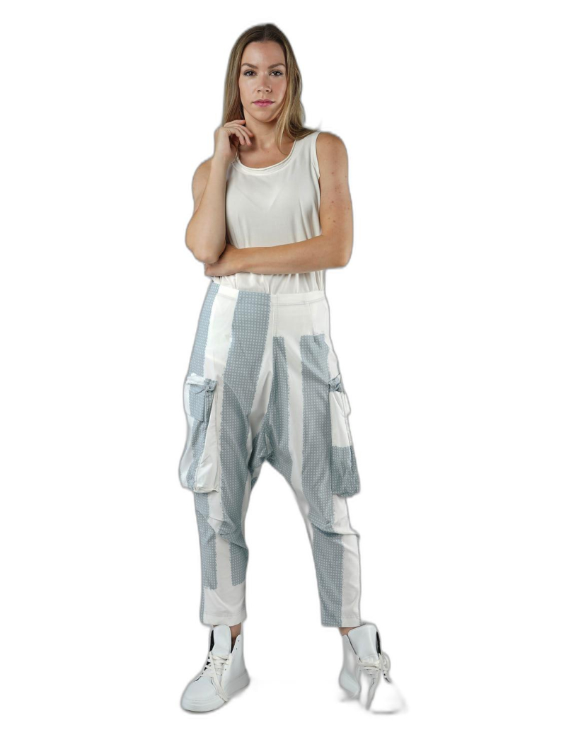 Rundholz Black Label - Schmale baumwolltwill stretch hose mit streifendruck - 1253390103