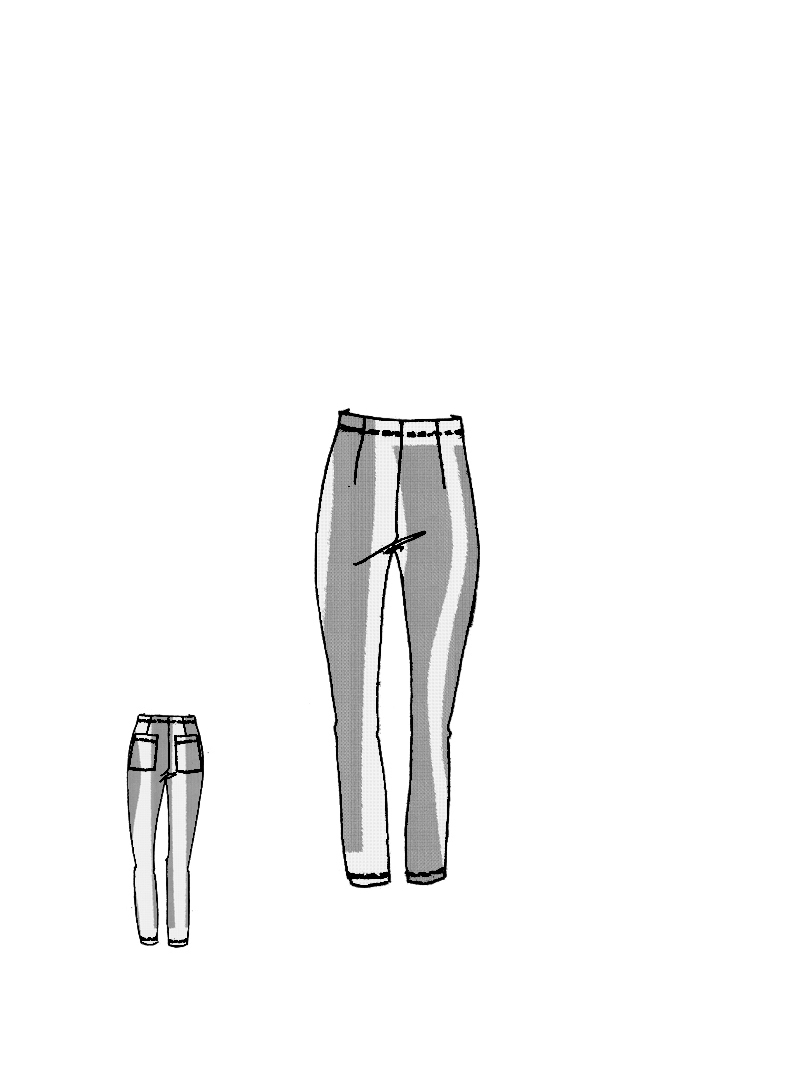 Rundholz Black Label - Schmale baumwolltwill stretch hose mit streifendruck - 1253390109