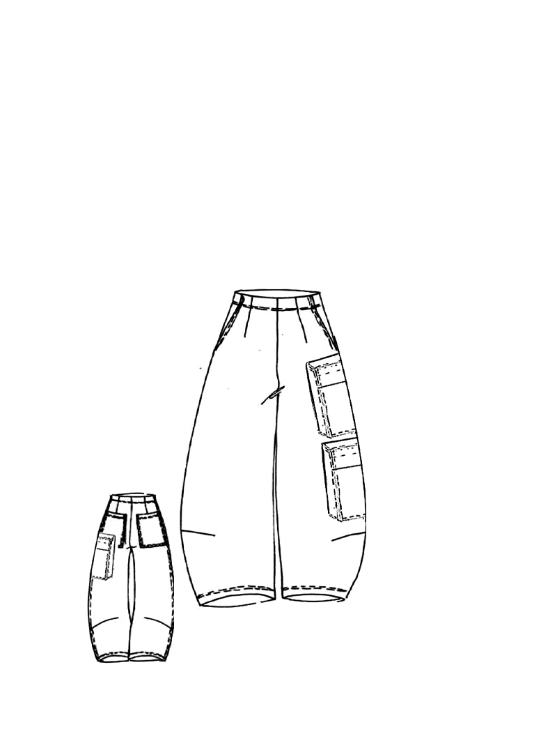 Rundholz Black Label - Ballonförmige baumwolltwill stretch hose - 1253390128