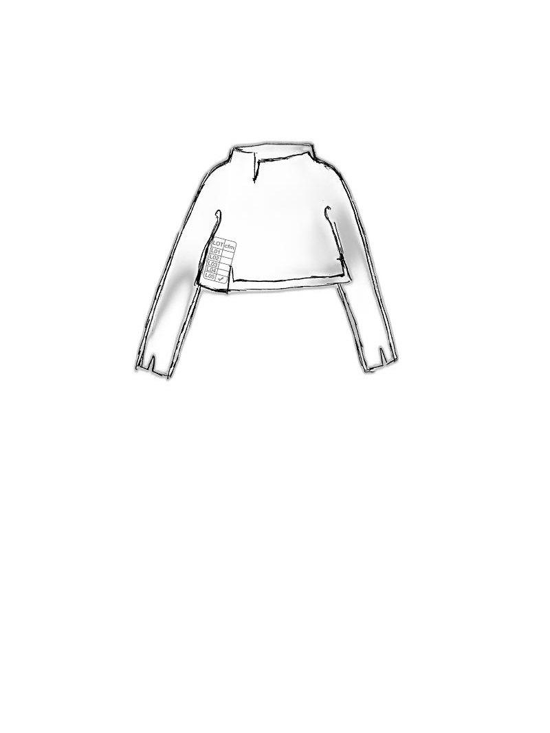 Rundholz Black Label - Kurzer high twist jaquard pullover - 1253410711