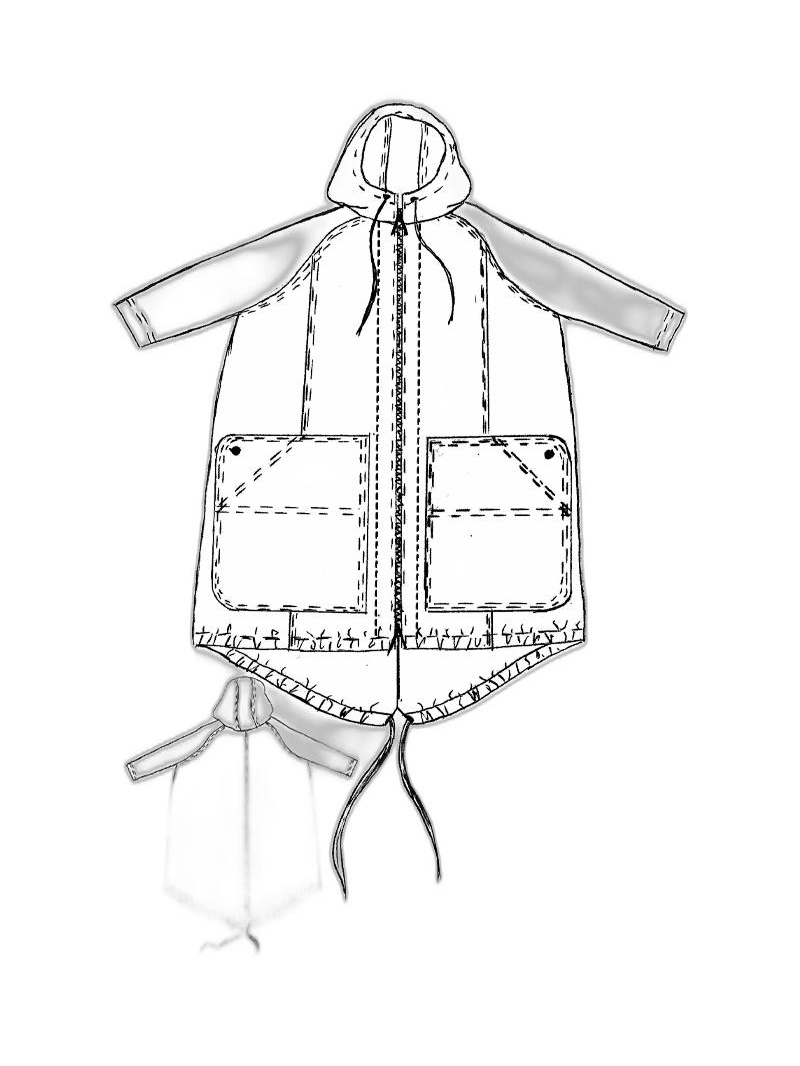 Rundholz Black Label - Ausgestellter nylon mantel - 1253431201