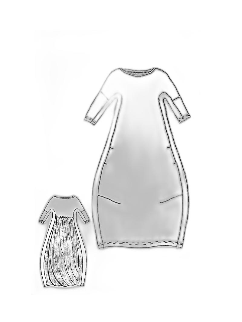 Rundholz Black Label - Ballonförmiges pima baumwoll jersey kleid mit kräuselpartie - 1253470901