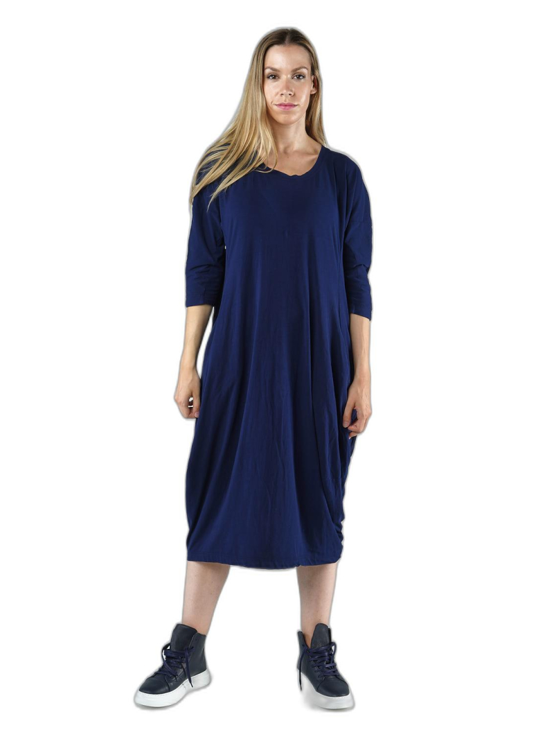 Rundholz Black Label - Ballonförmiges pima baumwoll jersey kleid mit kräuselpartie - 1253470901