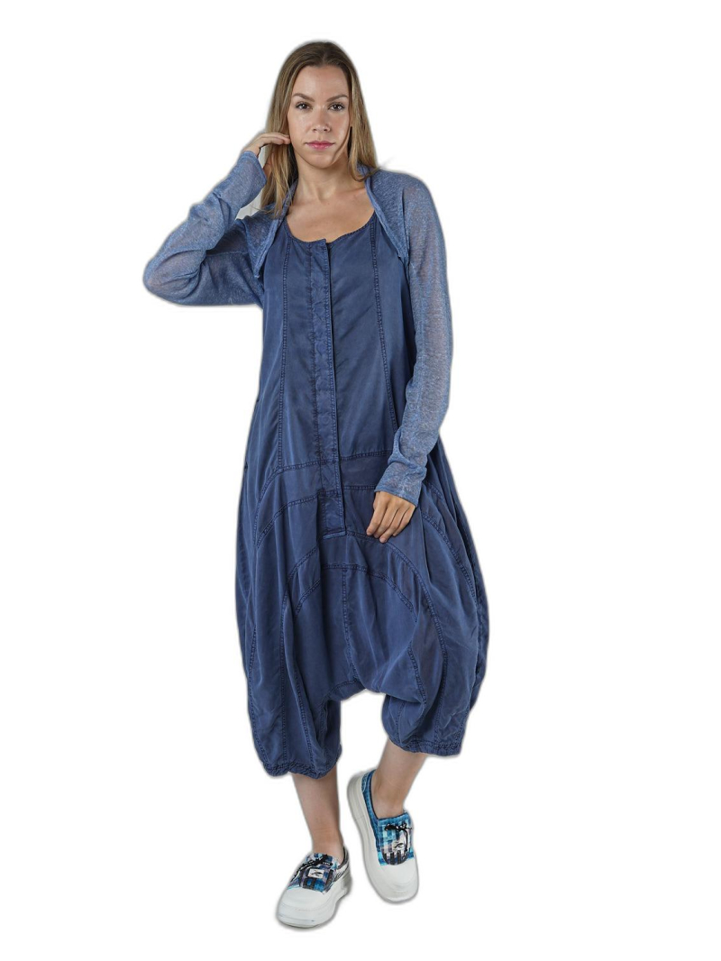 Rundholz Black Label - Schmaler leinen strick bolero mit pigmentdruck - 1253501603