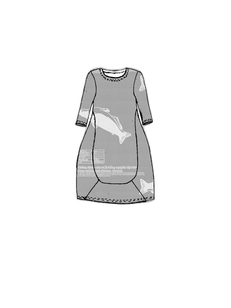 Rundholz Black Label - Ausgestelltes slubjersey kleid mit kräuselpartie - 1253640902