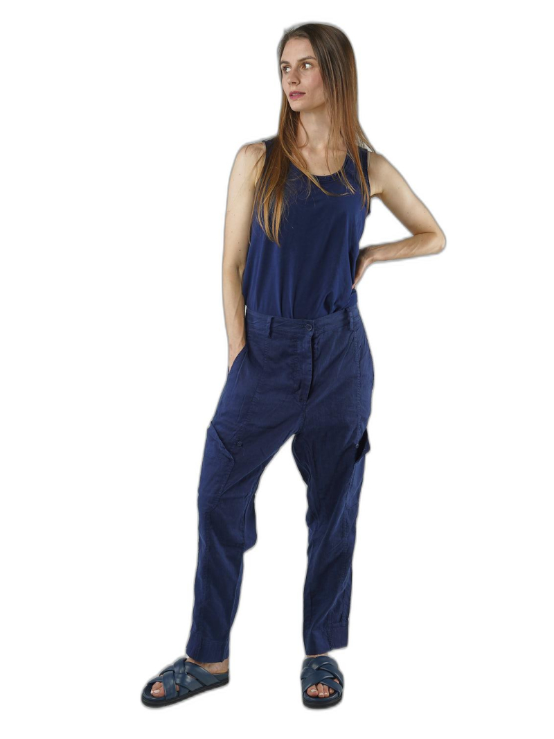 Rundholz Black Label - Gerade schmale leinen stretch hose - 1253830108