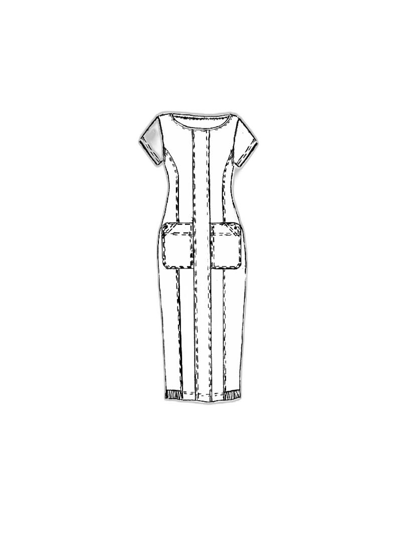 Rundholz Black Label - Schmales leinen stretch kleid - 1253830905