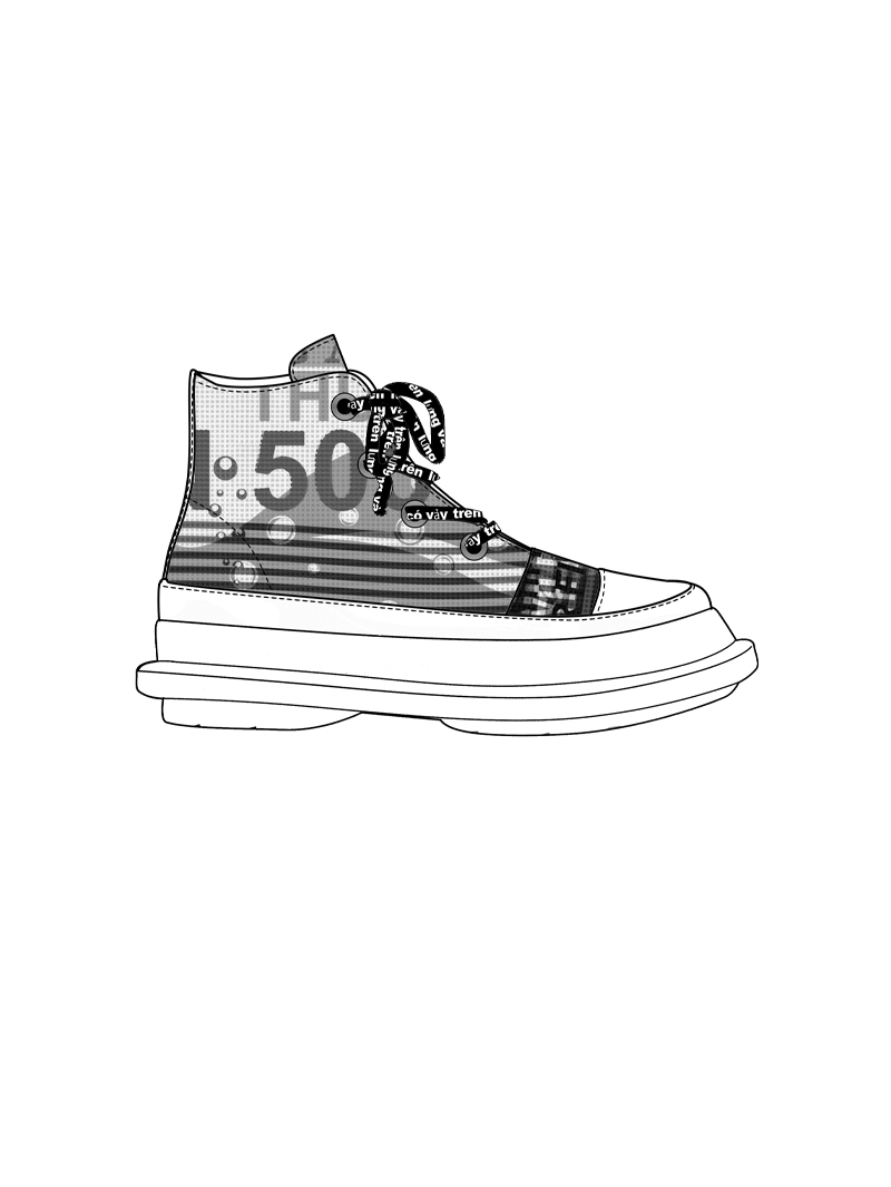 Rundholz Black Label - Tyvek ankle boots with print - 1253985252