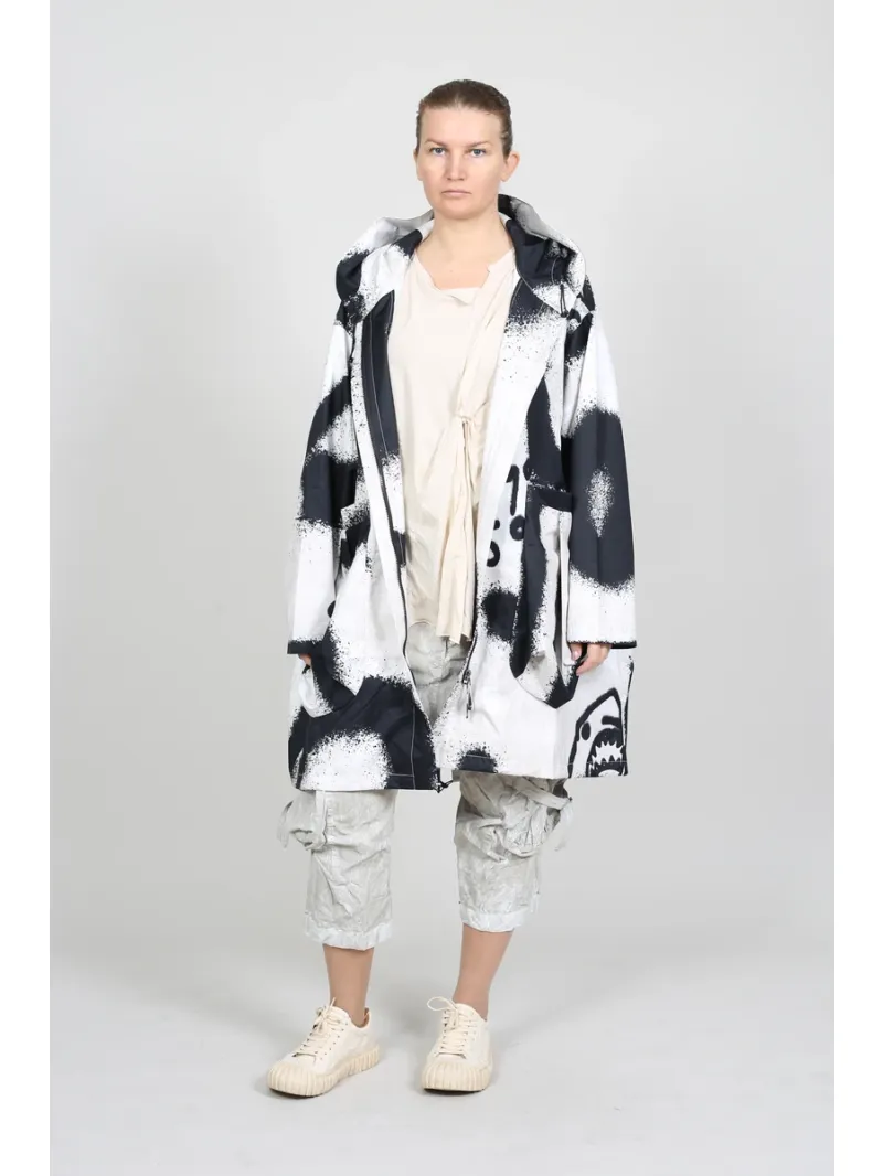 Rundholz - Gerader, wasserdichter Mantel mit Tunnelzug - 1261001205