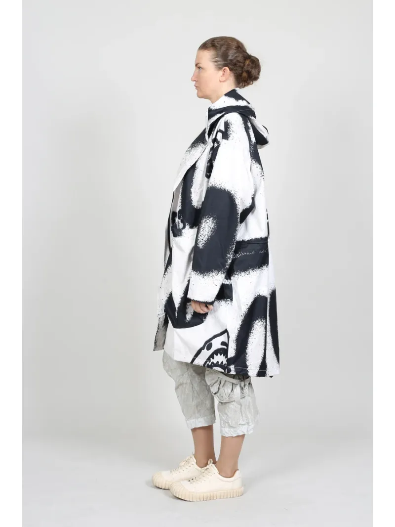 Rundholz - Gerader, wasserdichter Mantel mit Tunnelzug - 1261001205