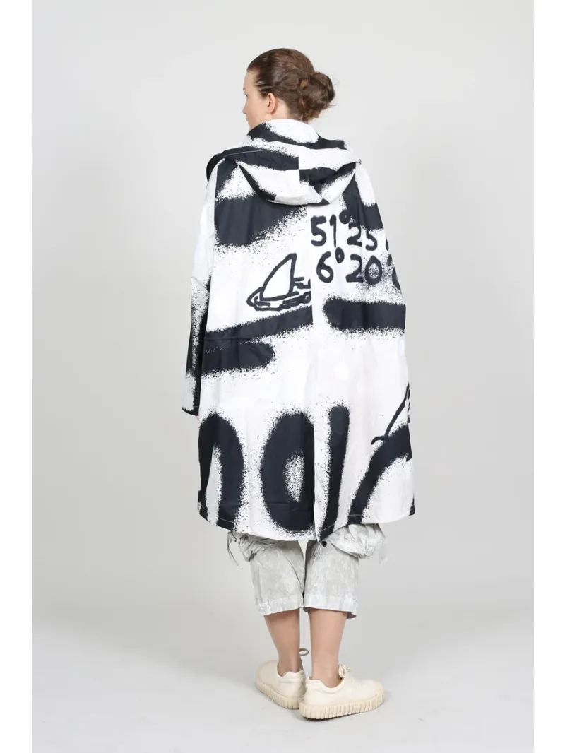 Rundholz - Gerader, wasserdichter Mantel mit Tunnelzug - 1261001205