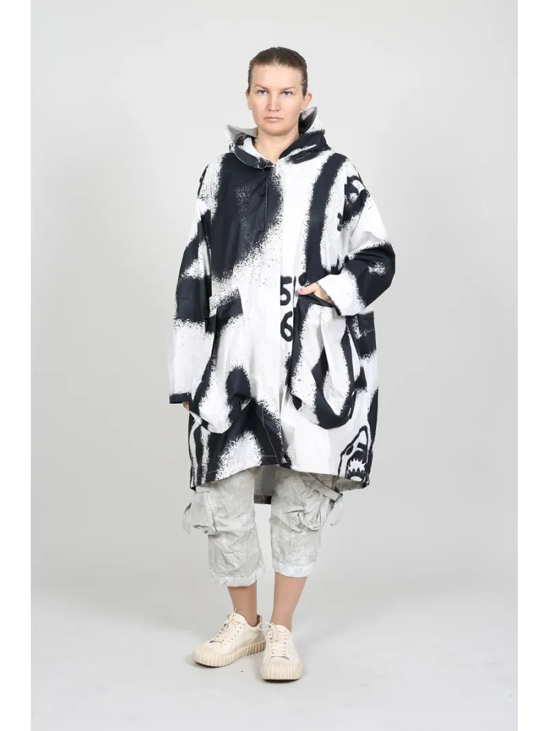 Rundholz - Gerader, wasserdichter Mantel mit Tunnelzug - 1261001205