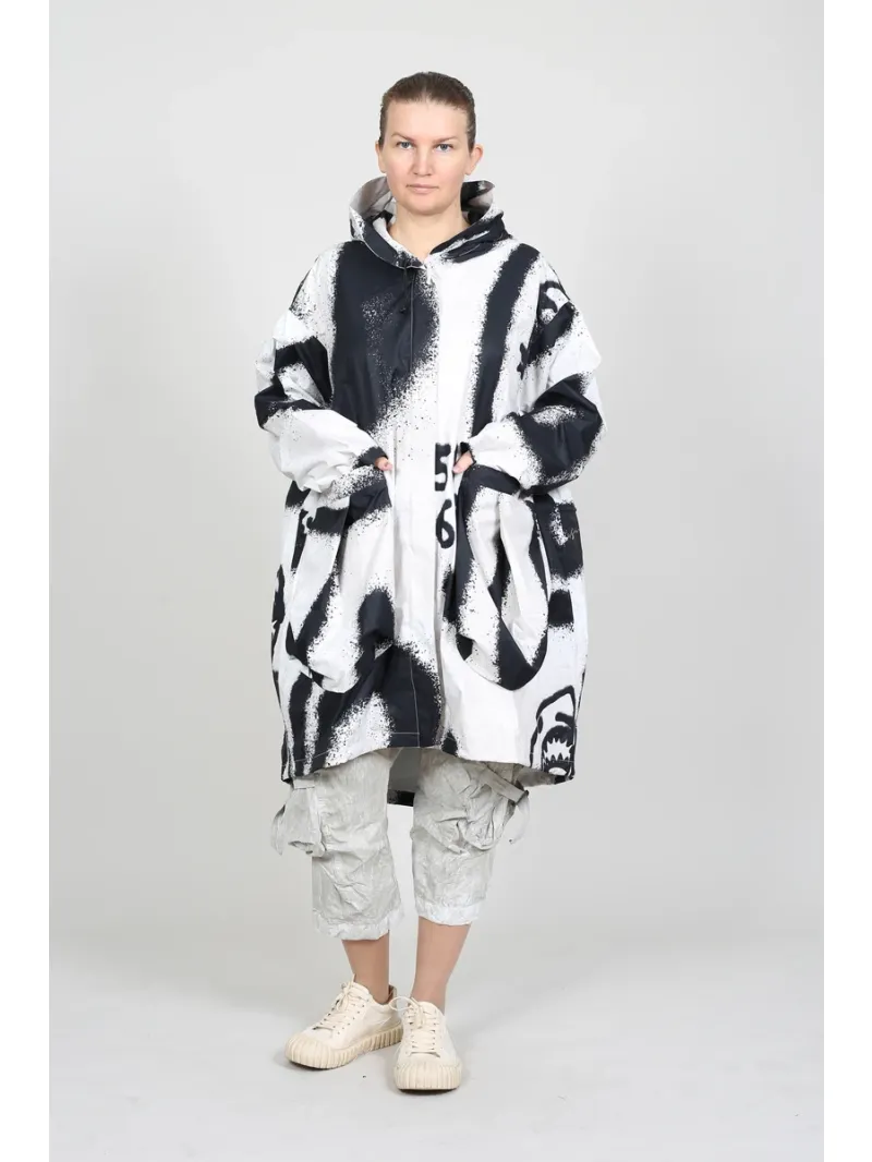 Rundholz - Gerader, wasserdichter Mantel mit Tunnelzug - 1261001205