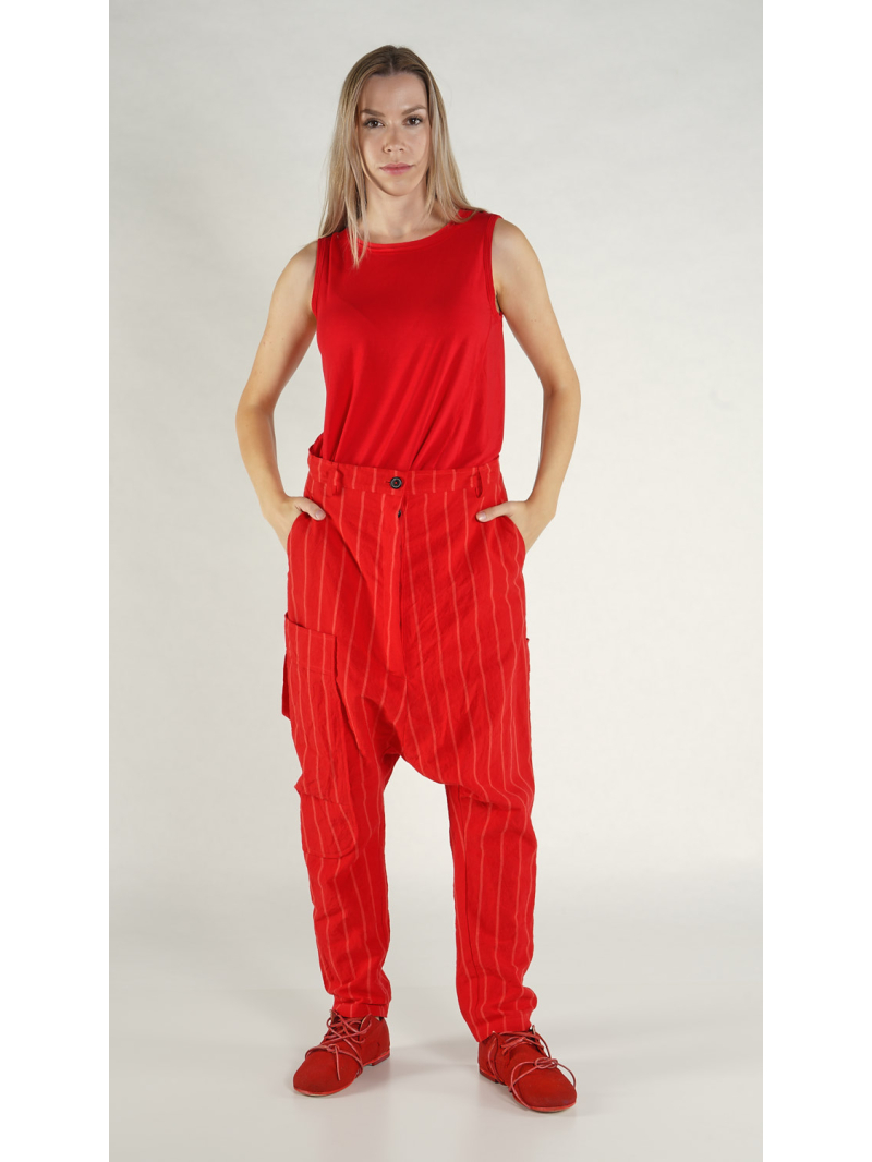 Rundholz - Tulpenförmige Leinen Hose - 1261020102