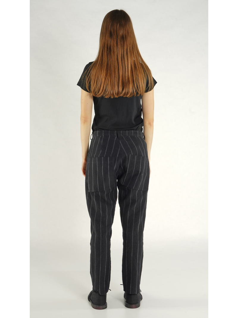 Rundholz - Schmale Leinen Hose - 1261020108