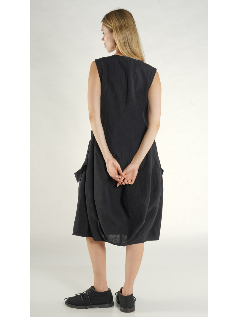 Rundholz - Ärmelloses Leinen Kleid - 1261020904