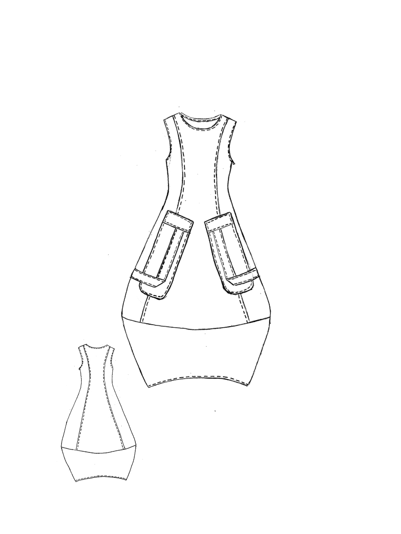 Rundholz - Ärmelloses Leinen Kleid - 1261020904