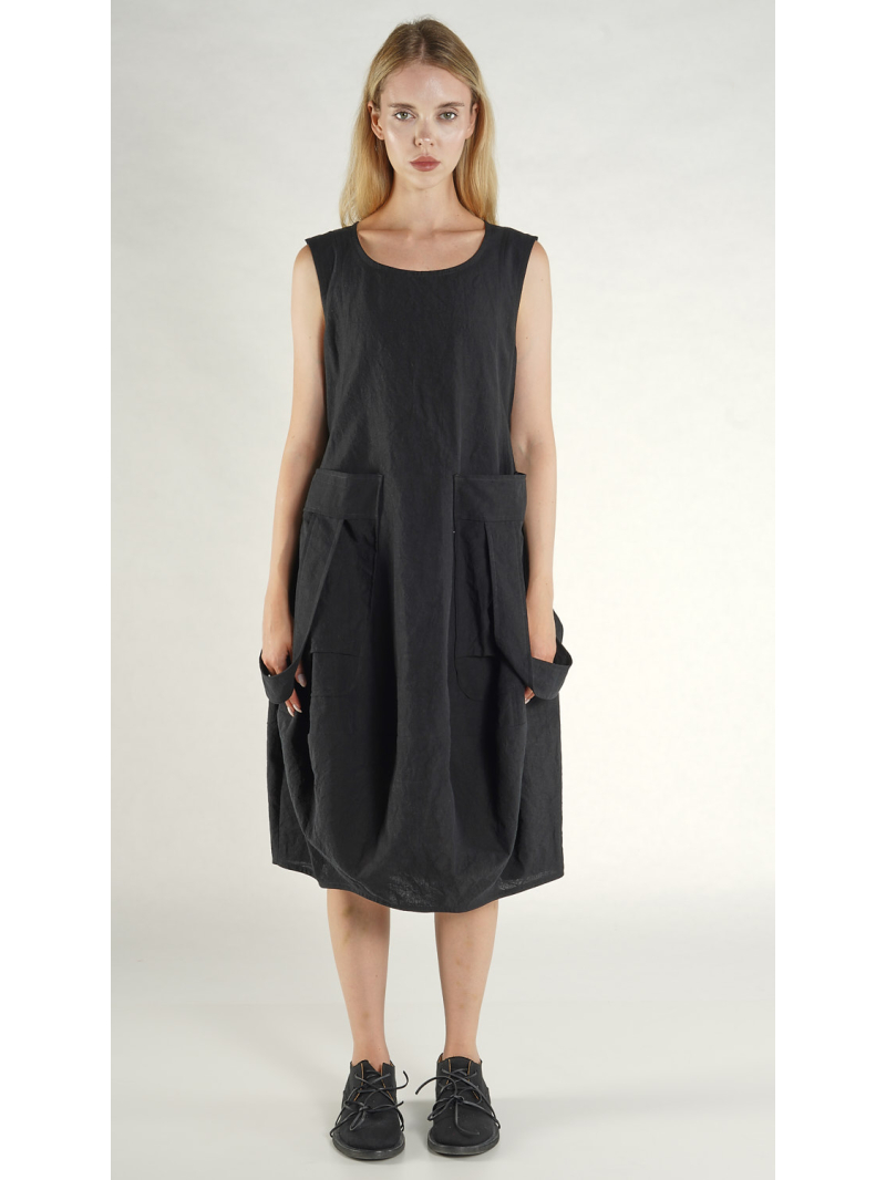 Rundholz - Ärmelloses Leinen Kleid - 1261020904