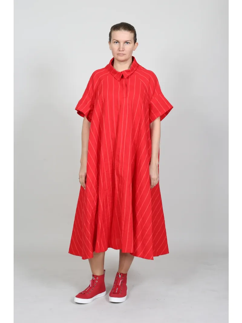 Rundholz - Ausgestelltes Kleid mit Bandapplikation - 1261020905