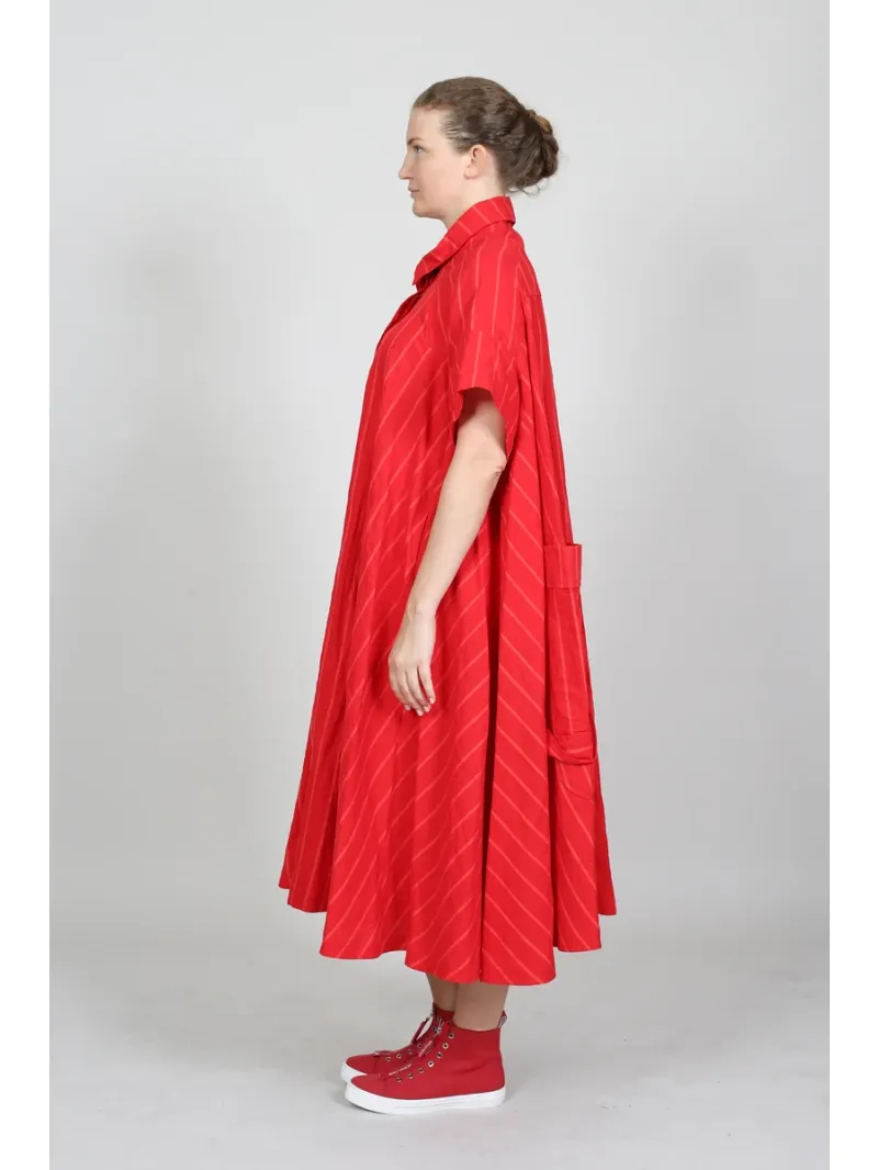 Rundholz - Ausgestelltes Kleid mit Bandapplikation - 1261020905