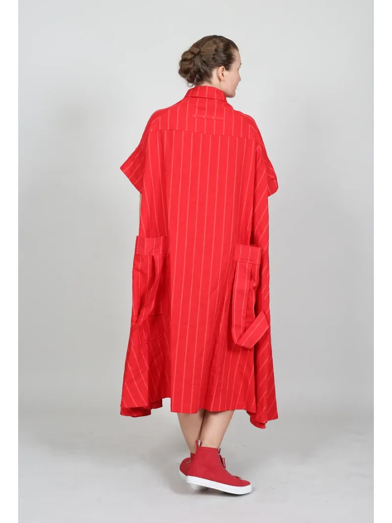 Rundholz - Ausgestelltes Kleid mit Bandapplikation - 1261020905