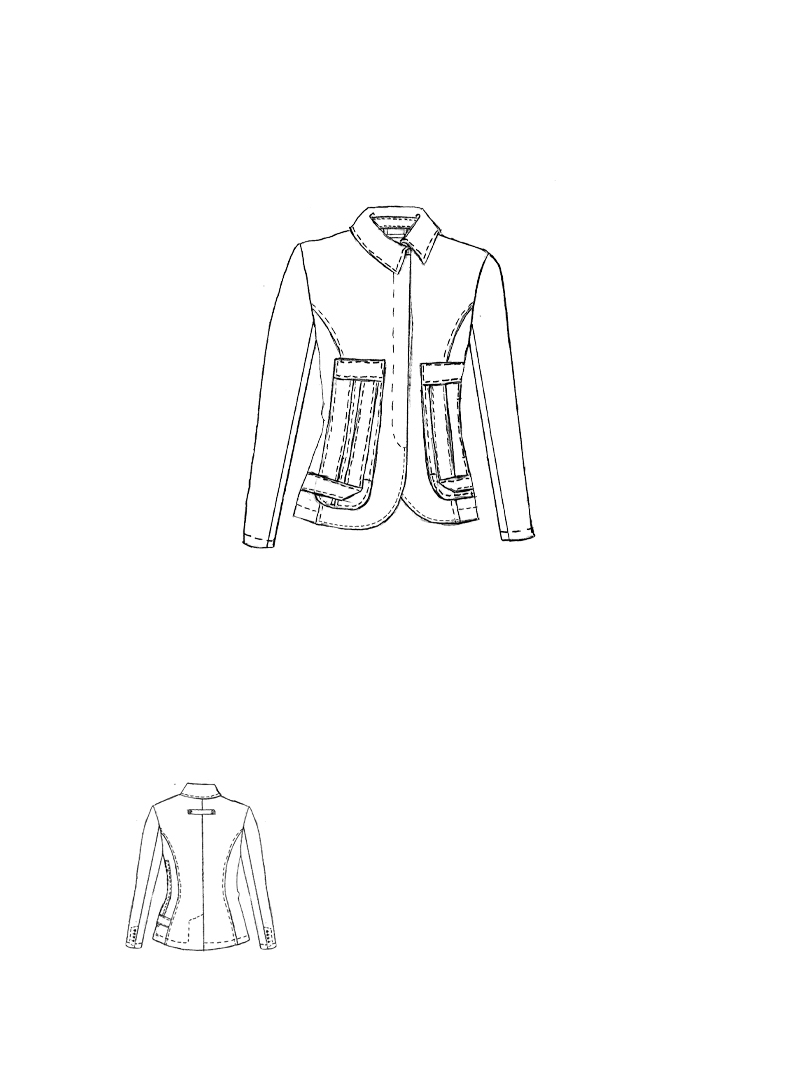 Rundholz - Taillierte Jacke mit Bandapplikation - 1261021106