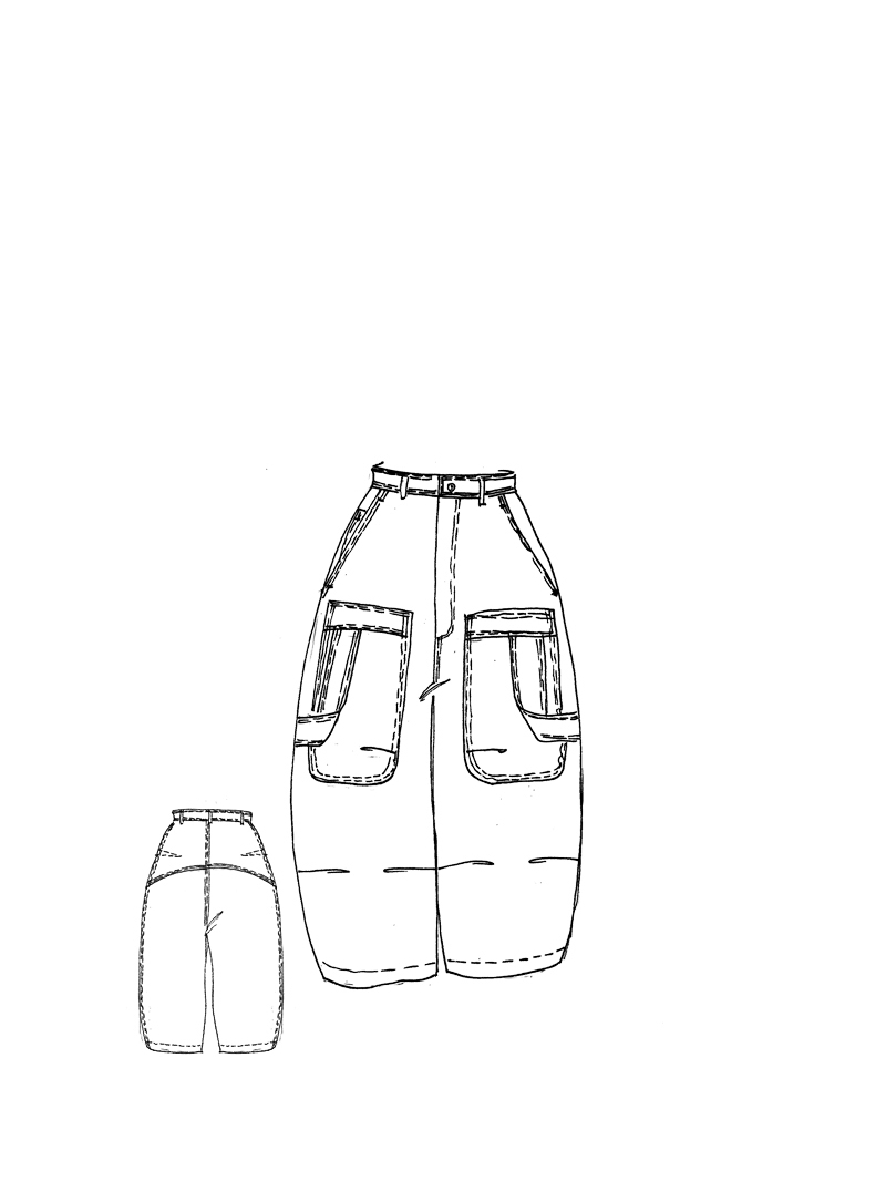 Rundholz - Lockere Denim Hose mit Kreide Veredlung - 1261040101