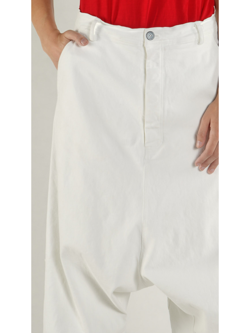 Rundholz - Weite Denim Hose mit Kreide Veredlung - 1261040103