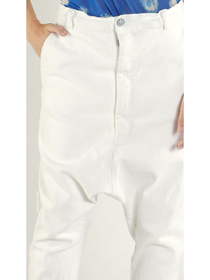 Rundholz - Tulpenförmige Denim Hose mit Kreide Veredlung - 1261040105