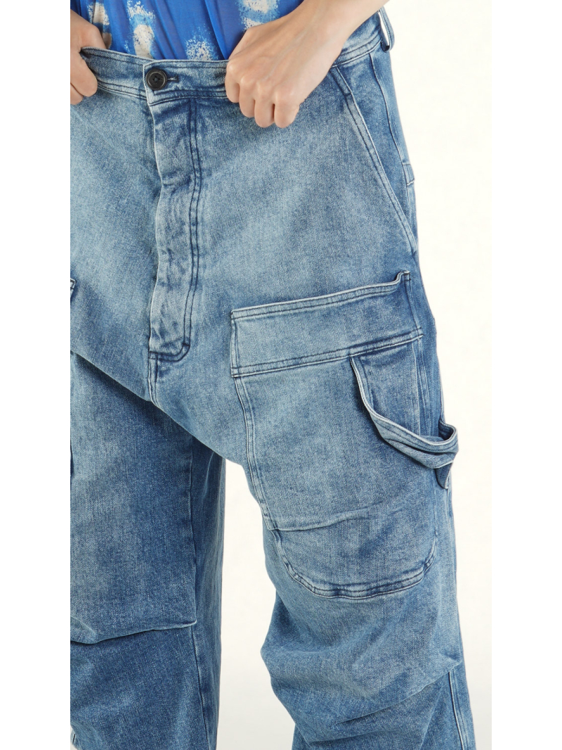 Rundholz - Lockere Denim Hose mit Indigo Wash - 1261040111