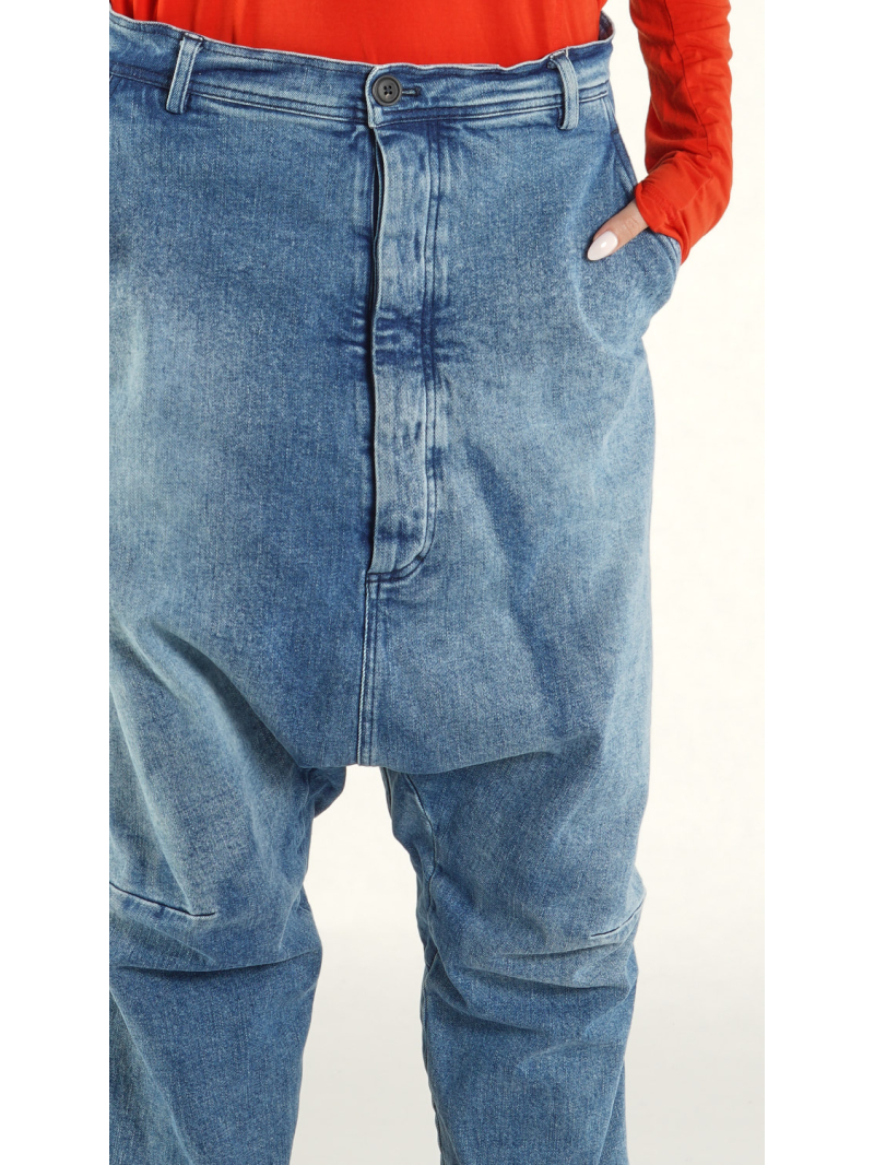 Rundholz - Baggy Denim Hose mit Indigo Wash - 1261040114