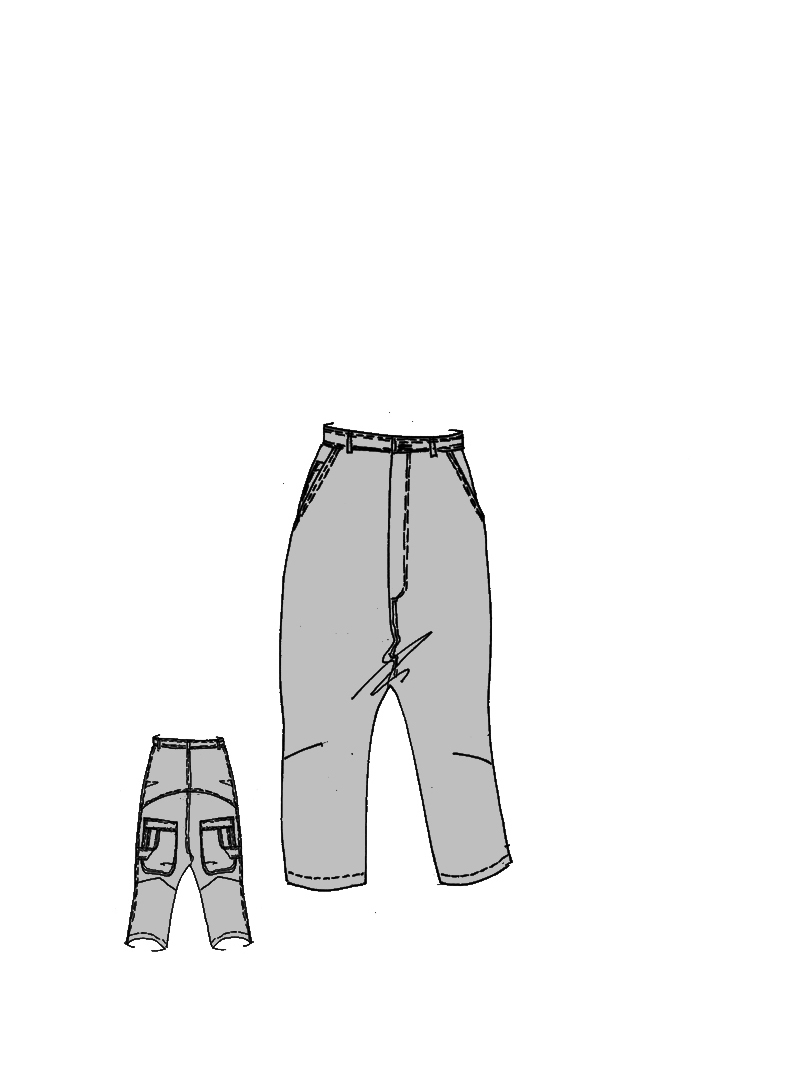 Rundholz - Baggy Denim Hose mit Indigo Wash - 1261040114