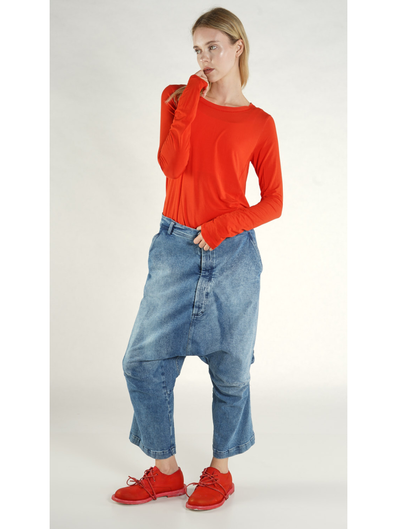 Rundholz - Baggy Denim Hose mit Indigo Wash - 1261040114