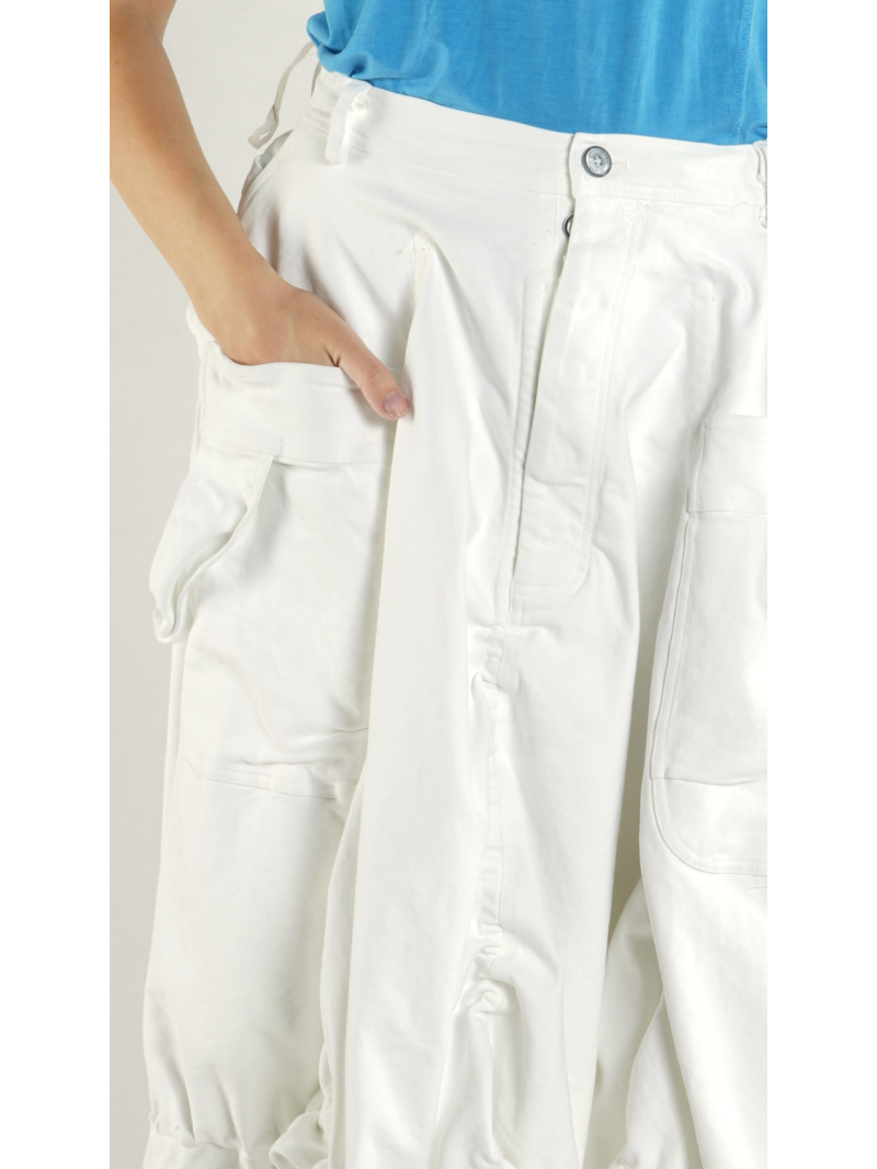 Rundholz - Ausgestellter Denim Rock mit Kreide Veredlung - 1261040308