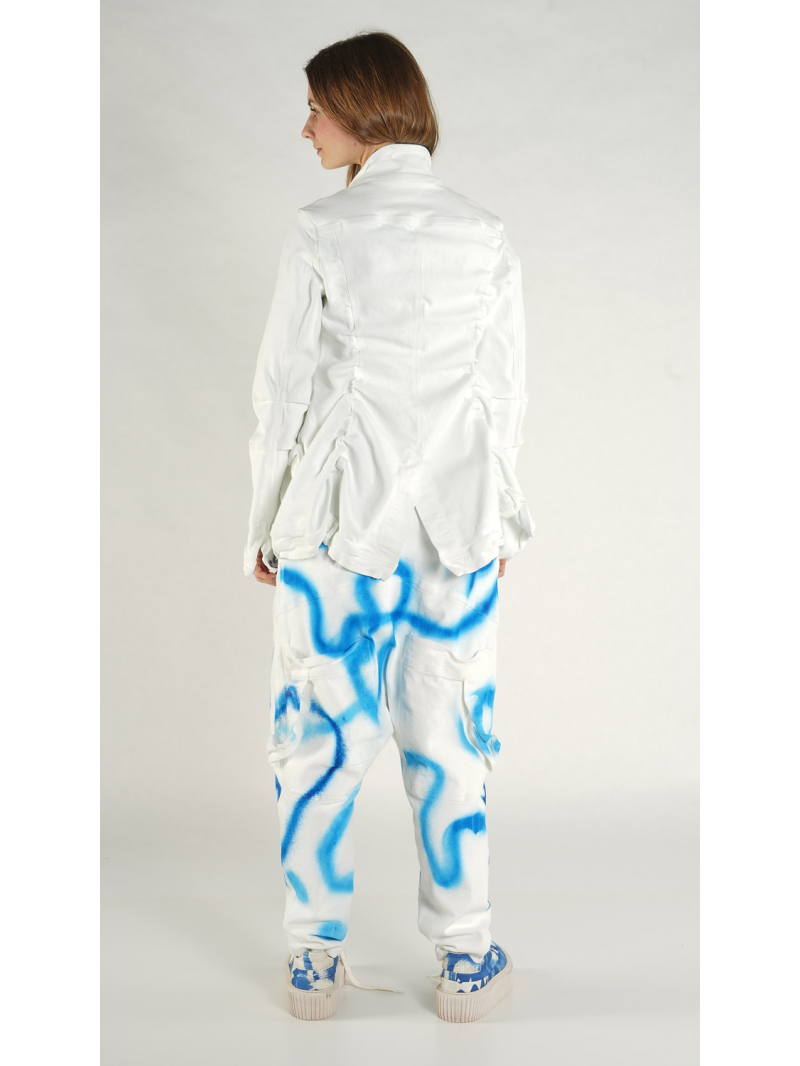 Rundholz - Taillierte Denim Jacke mit Kreide Veredlung - 1261041106