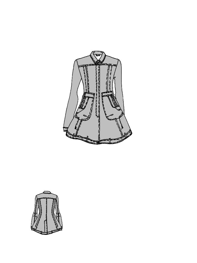 Rundholz - Taillierte Jacke mit Tunnelzug - 1261041116