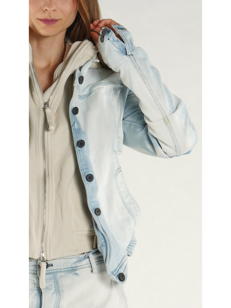 Rundholz - Schmale Denim Jacke mit Indigo Wash - 1261041117