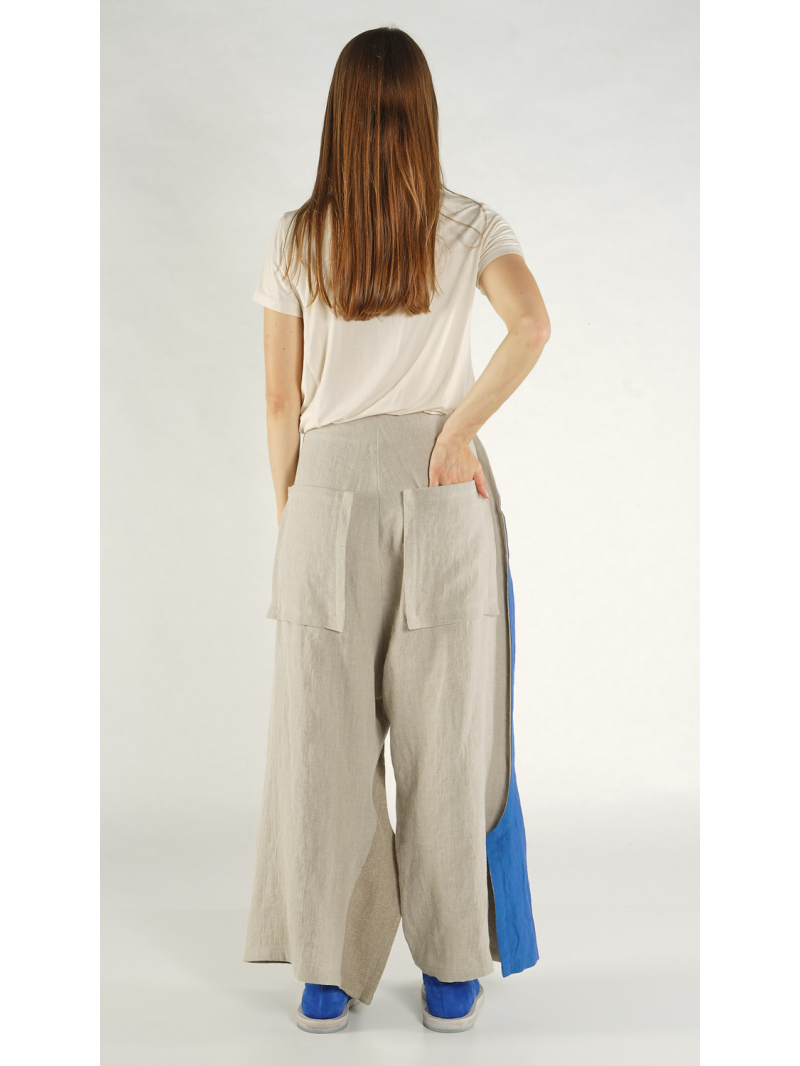 Rundholz - Asymmetrische Leinen Hose - 1261110101