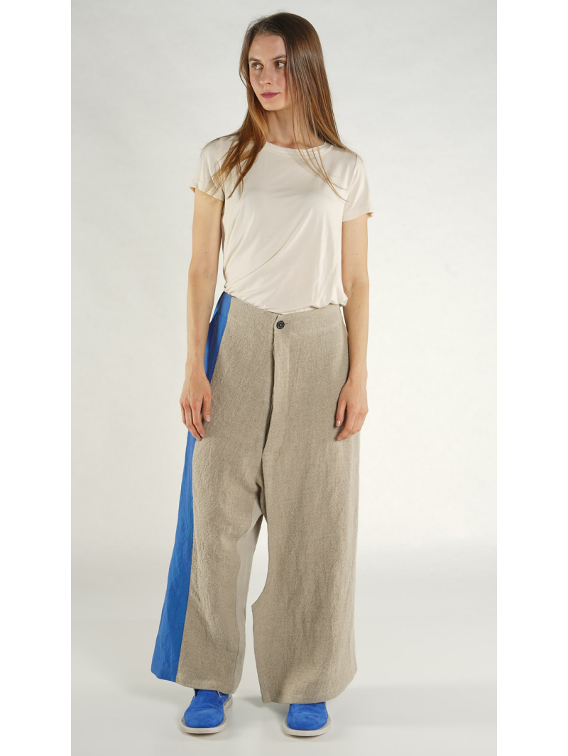 Rundholz - Asymmetrische Leinen Hose - 1261110101