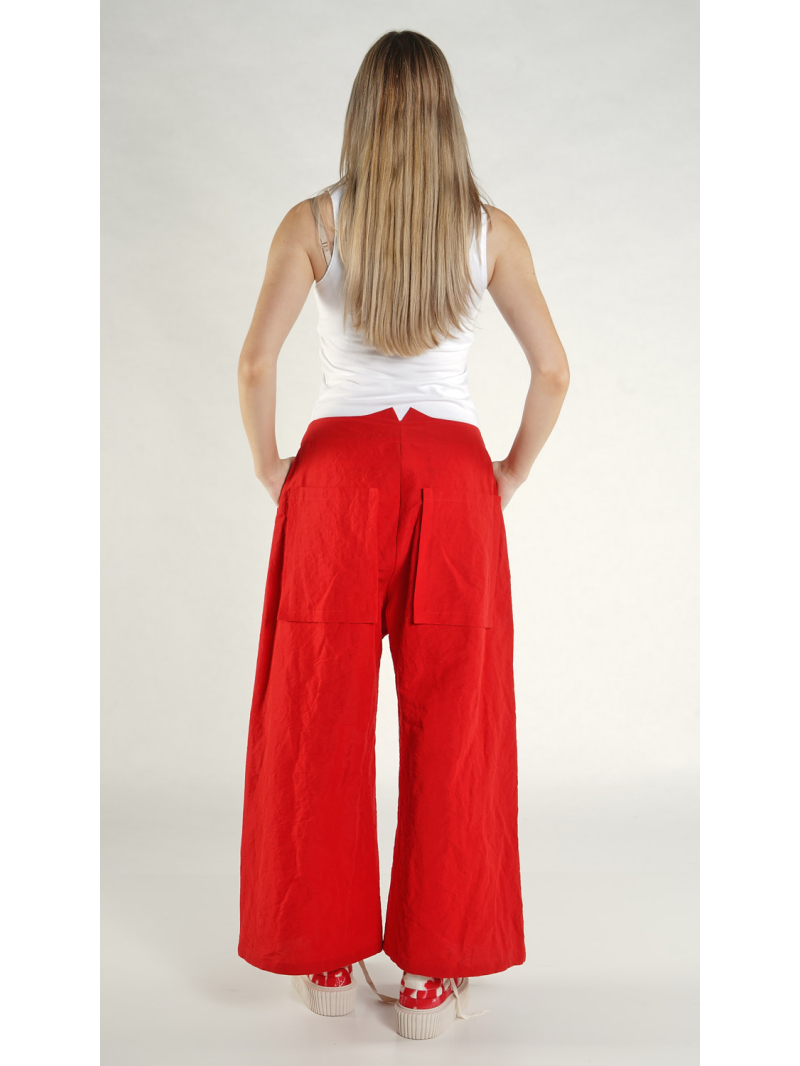 Rundholz - Ausgestellte Leinen mix Hose - 1261120124