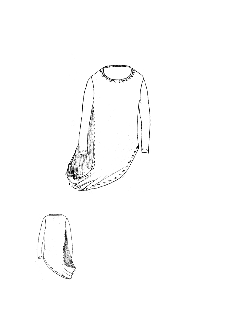 Rundholz - Rippen Jersey Tunika - 1261181901