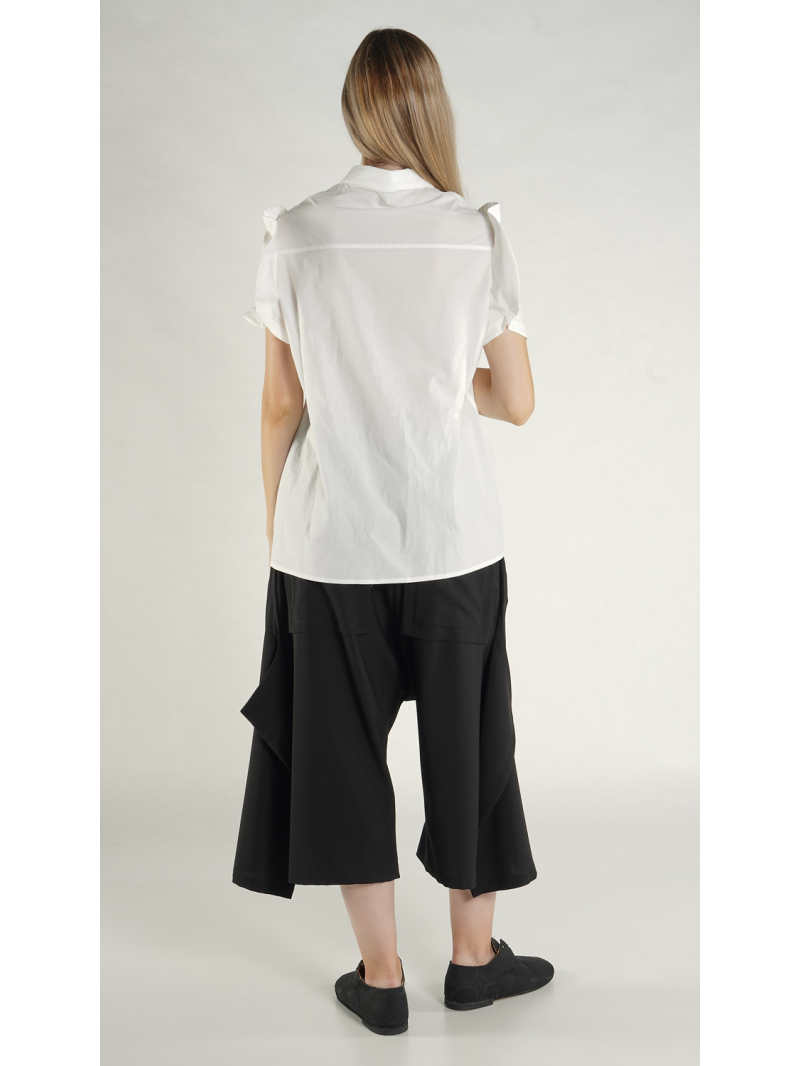 Rundholz - Popeline Bluse mit Ärmeln in runder Silhouette - 1261230409