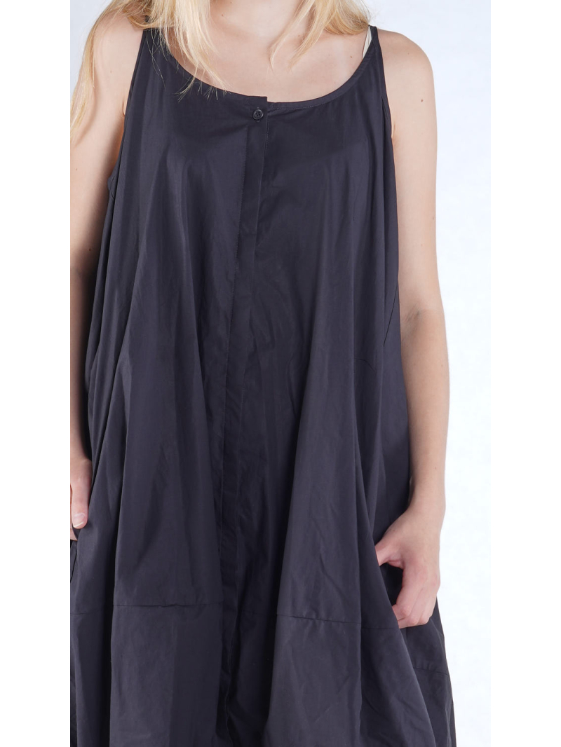 Rundholz - Popeline Kleid mit Drapiertem Rücken - 1261230903