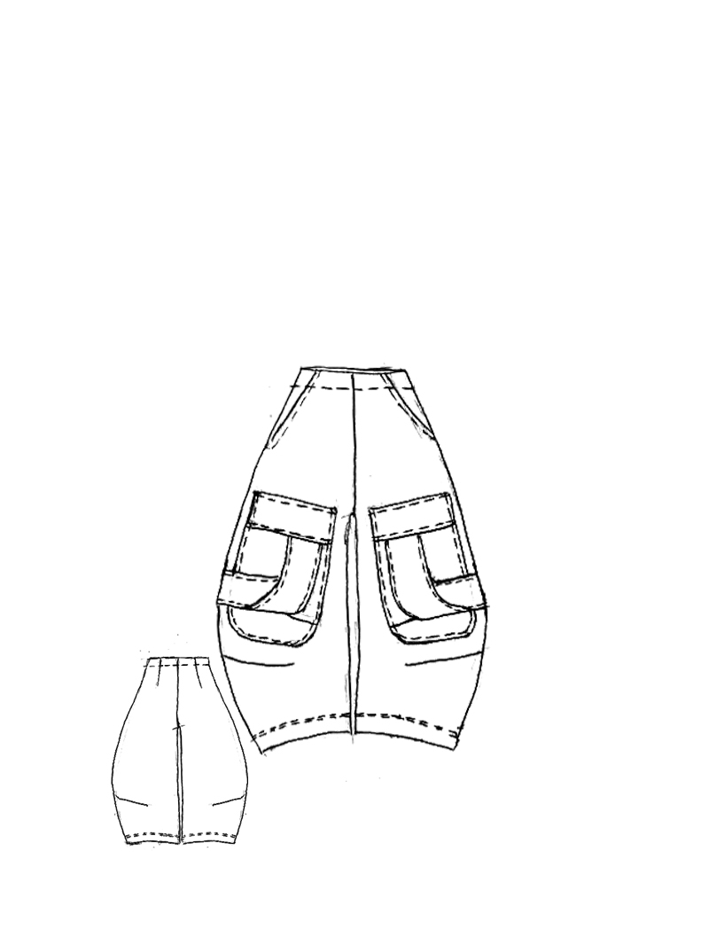 Rundholz - Ballonförmige Stretch Hose - 1261240101