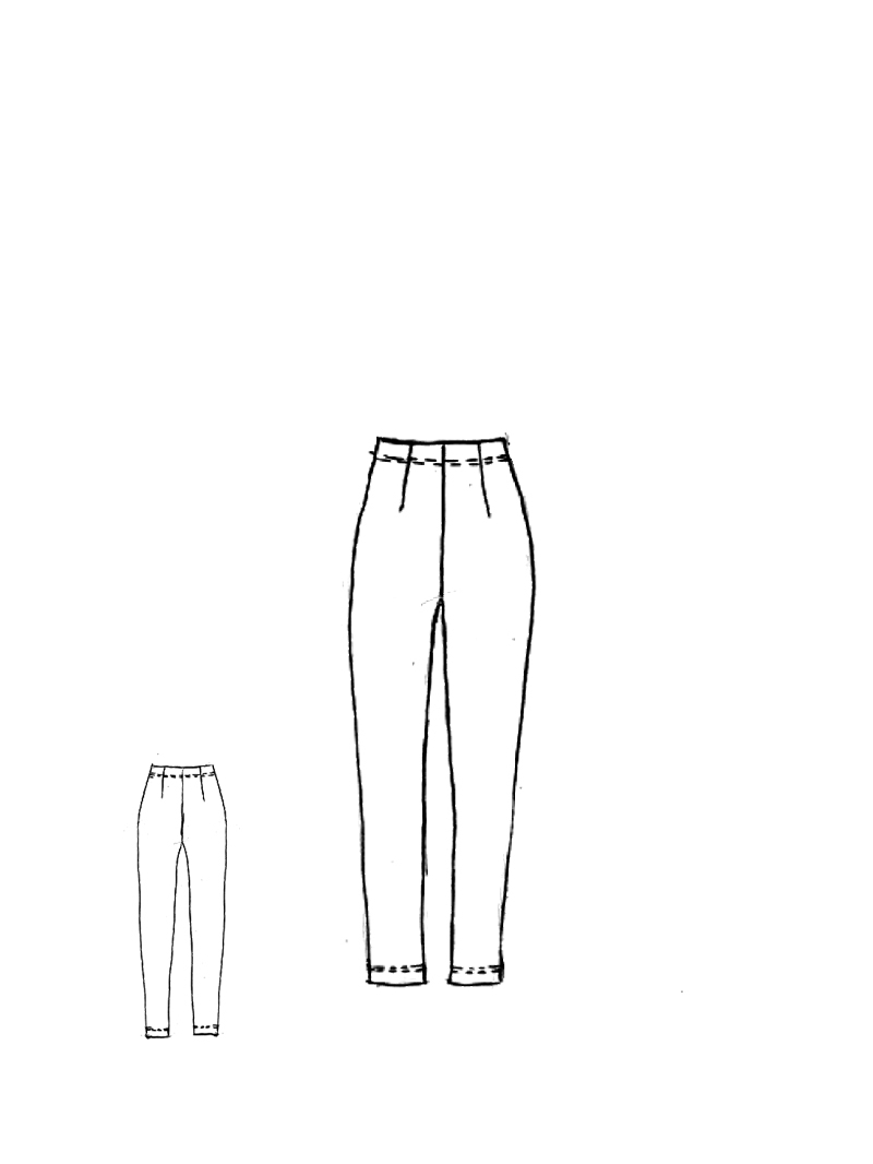 Rundholz - Schmale Stretch Hose - 1261240104