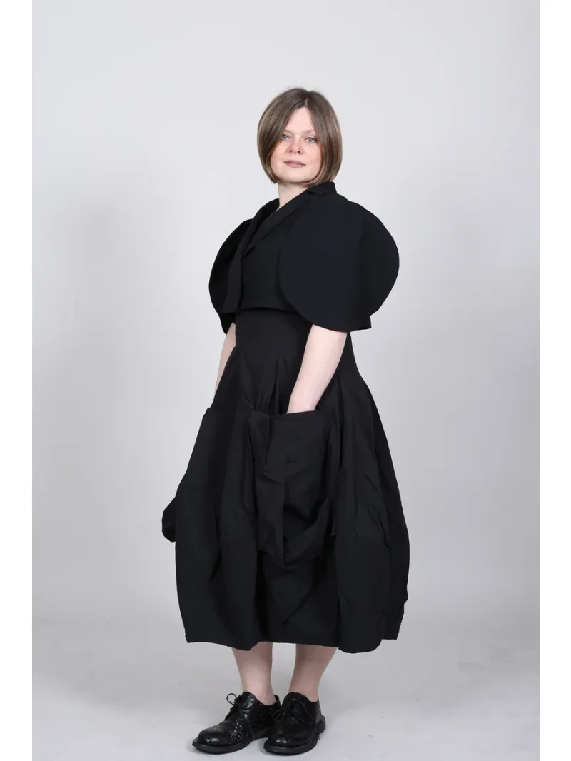 Rundholz - Robe ballon avec application de rubans - 1261240910